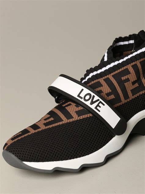 fendi black mesh sneakers|fendi black fabric sneakers.